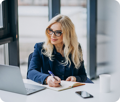 Beraterin am Arbeitsplatz